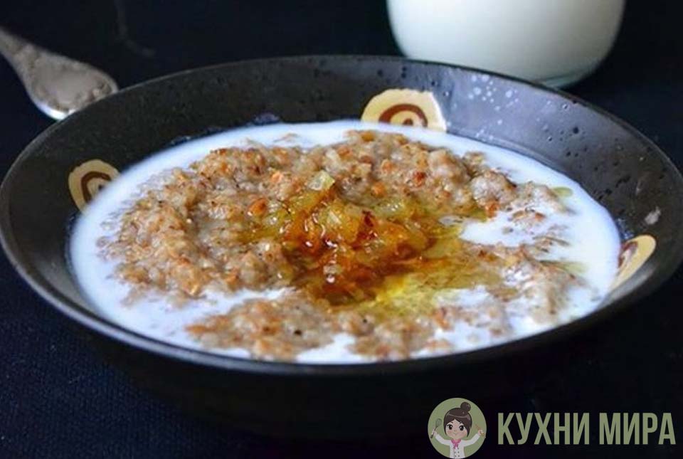 Хашил с луком – армянская каша из пшеницы