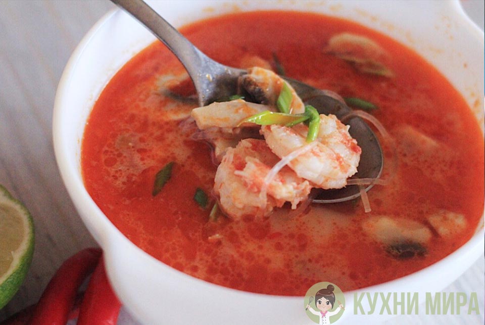 Тайский острый томатно-сливочный суп с креветками - рецепт с фотографиями - Patee. Рецепты